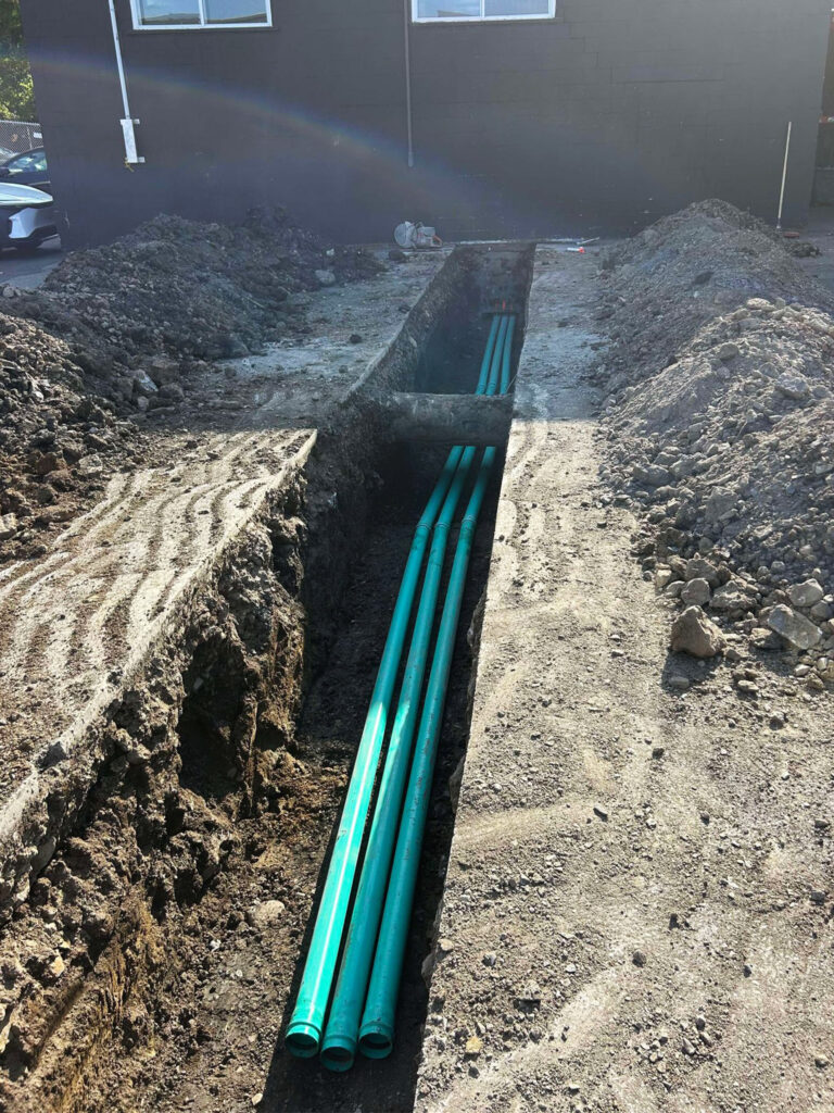 installation d'un réseau d'égout et d'aqueduc